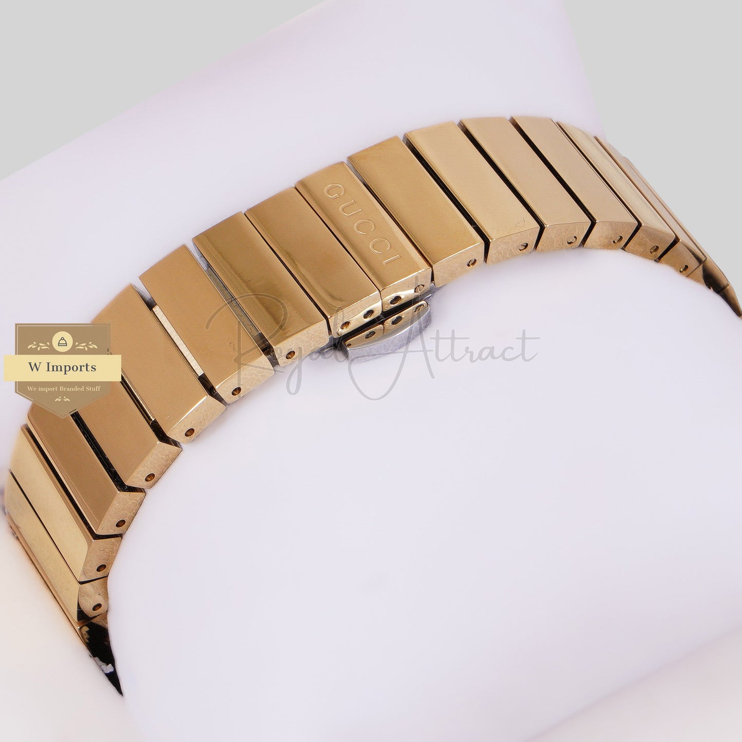 LATEST COLLECTION G YELLOW GOLD WITH BLACK PLAIN DIAL LADIES WATCH