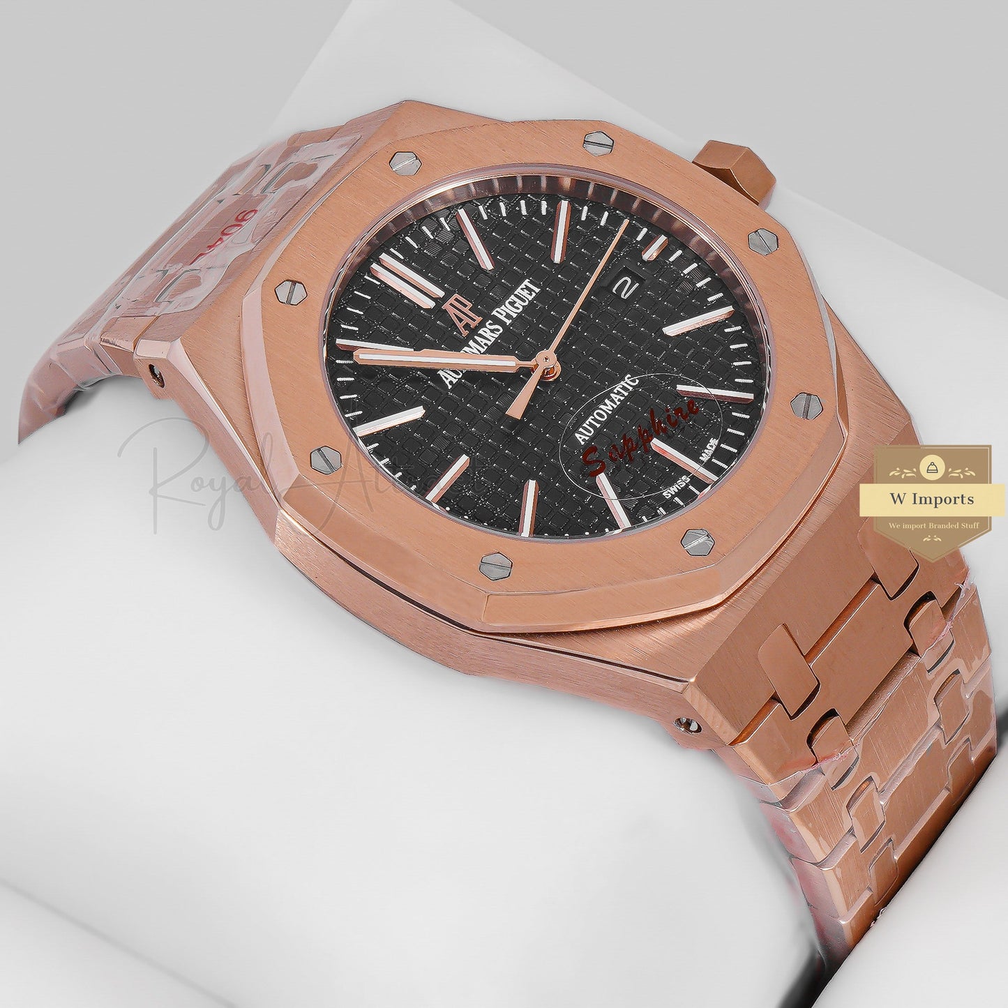 LATEST COLLECTION ROSE GOLD WITH BLACK DIAL AUTOMATIC WATCH