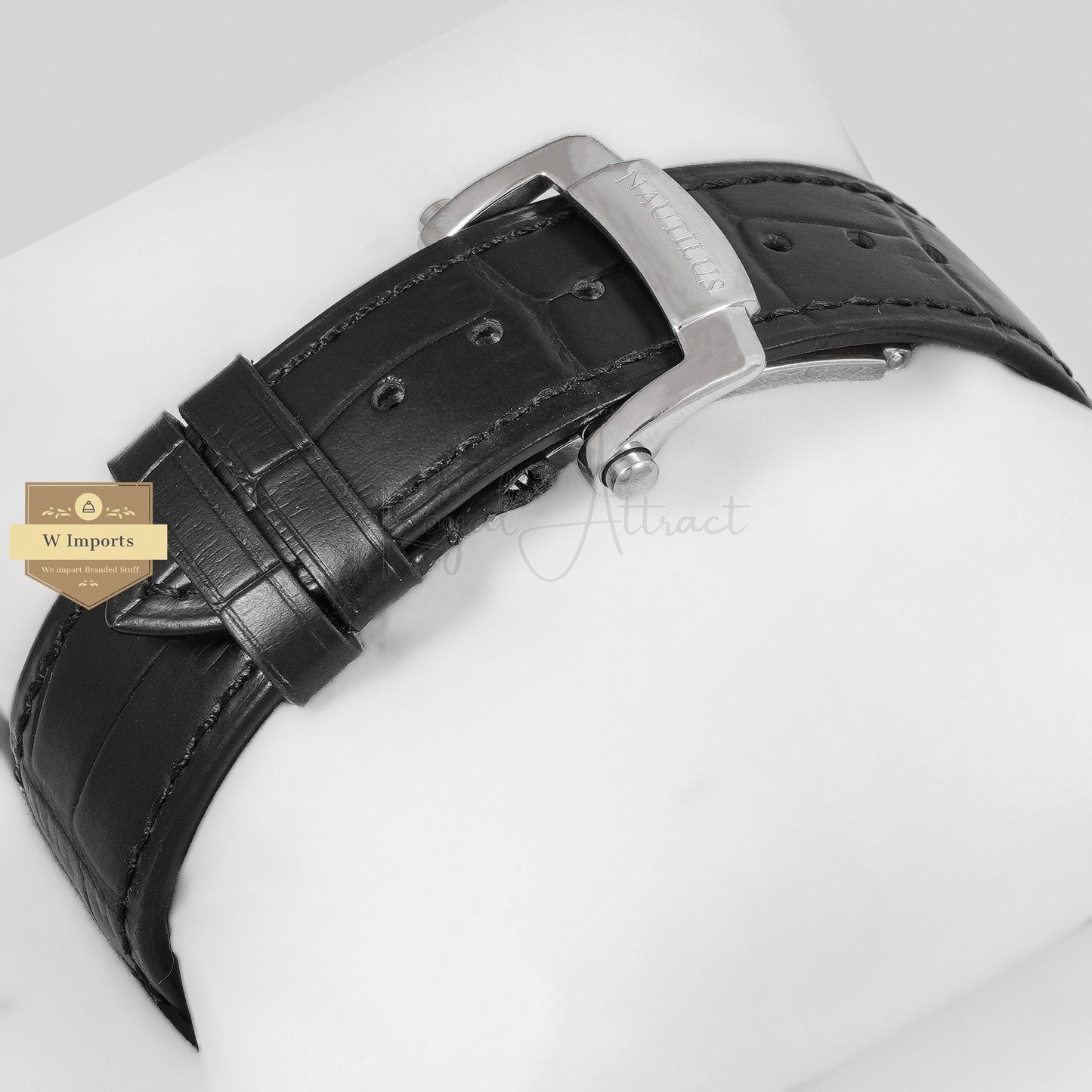 LATEST COLLECTION SILVER CASE WITH CHARCIAL GRAY DIAL & LEATHER STRAP