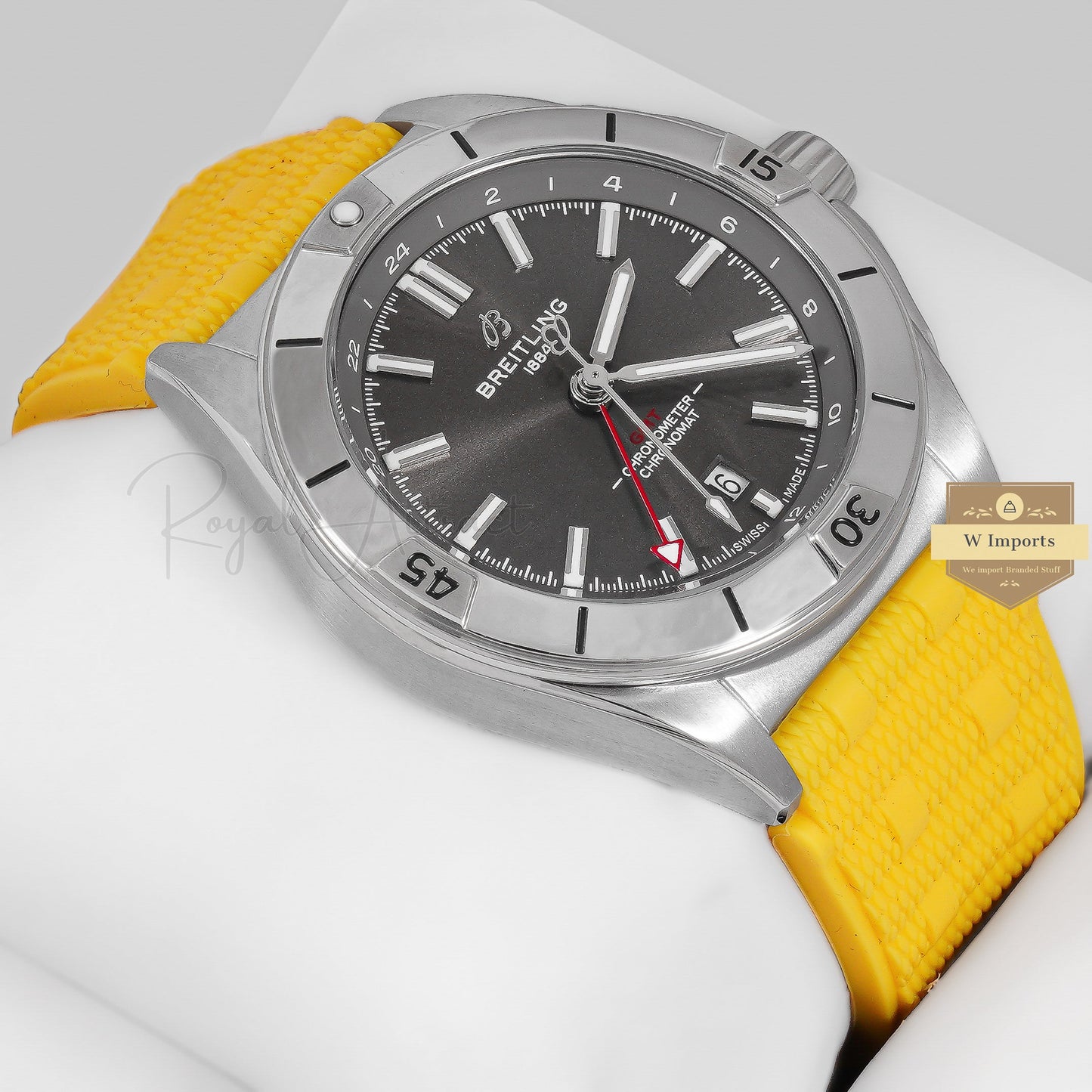 LATEST COLLECTION SILVER WITH BROWN DIAL AUTOMATIC STRAP WATCH