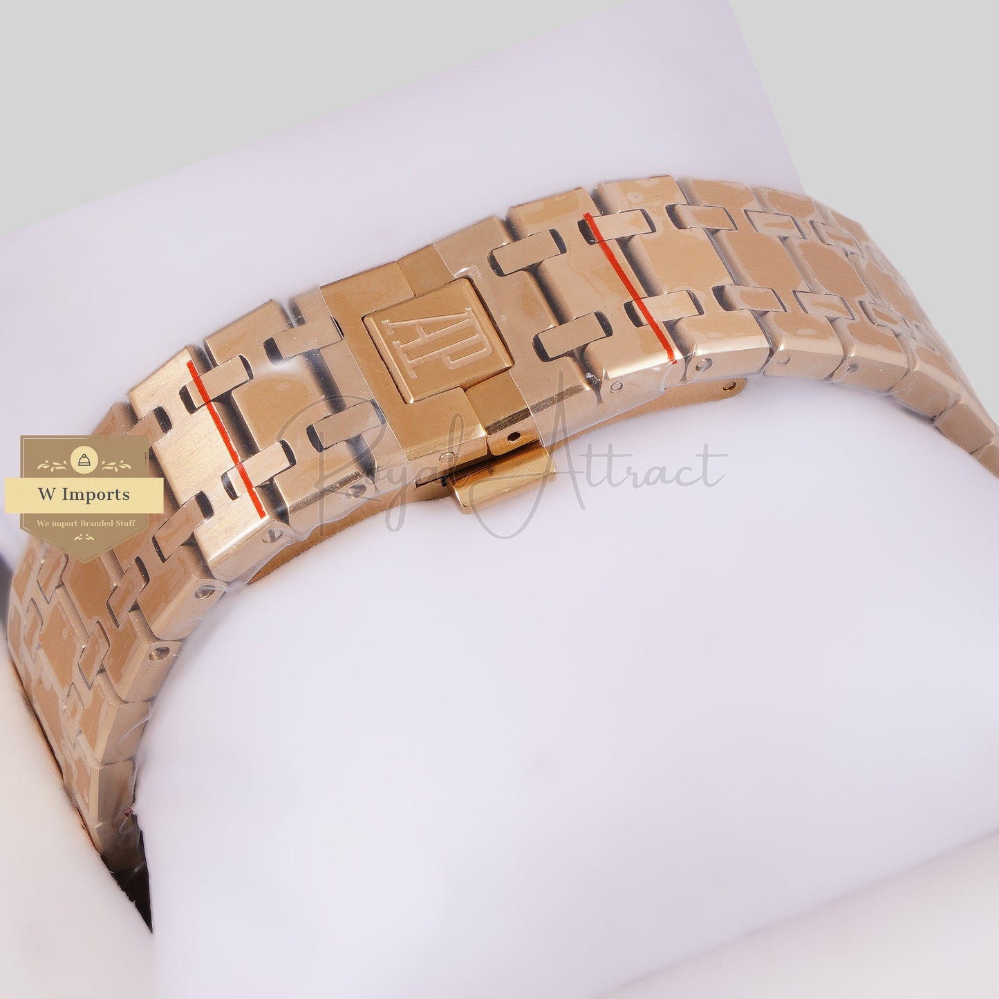 LATEST COLLECTION YELLOW GOLD WITH GRAY DIAL CHAIN WATCH