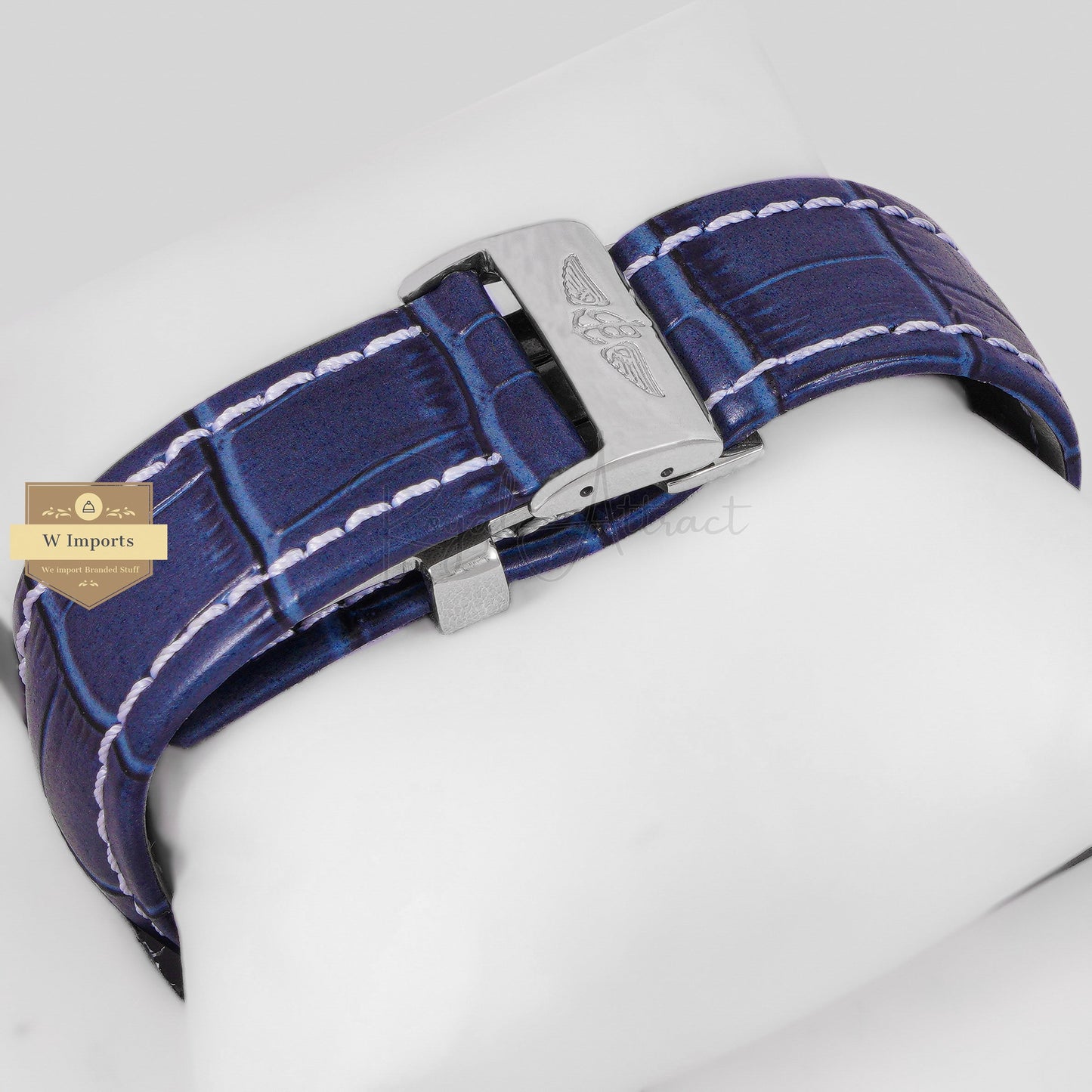 LATEST COLLECTION CHRONOGRAPH SILVER WITH BLUE DIAL AND LEATHER STRAP