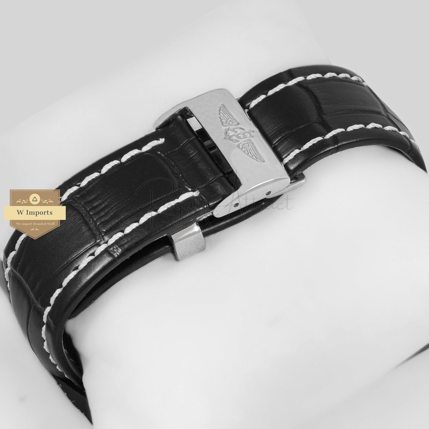 LATEST COLLECTION CHRONOGRAPH SILVER WITH BLACK DIAL AND LEATHER STRAP