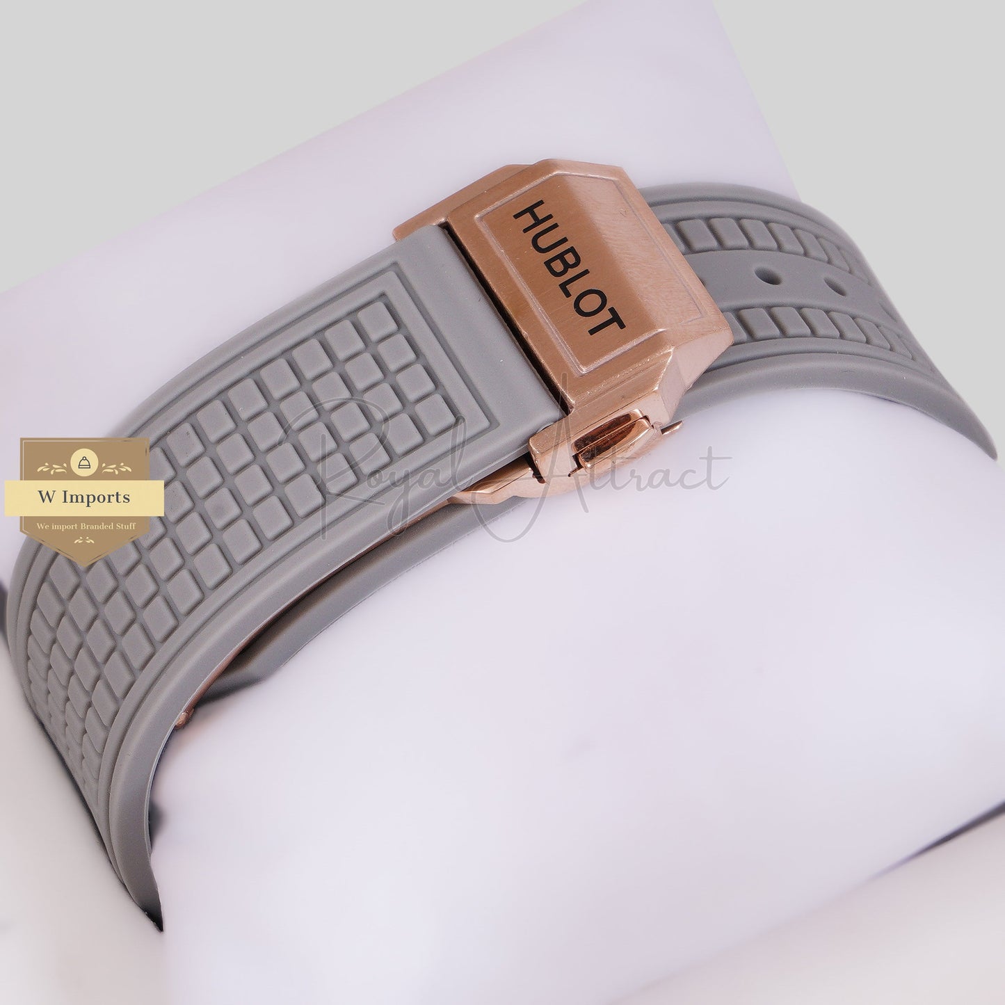 LATEST PREMIUM COLLECTION CHRONOGRAPH ROSE GOLD STONE BEZEL & SKELETON DIAL WITH PVC STRAP