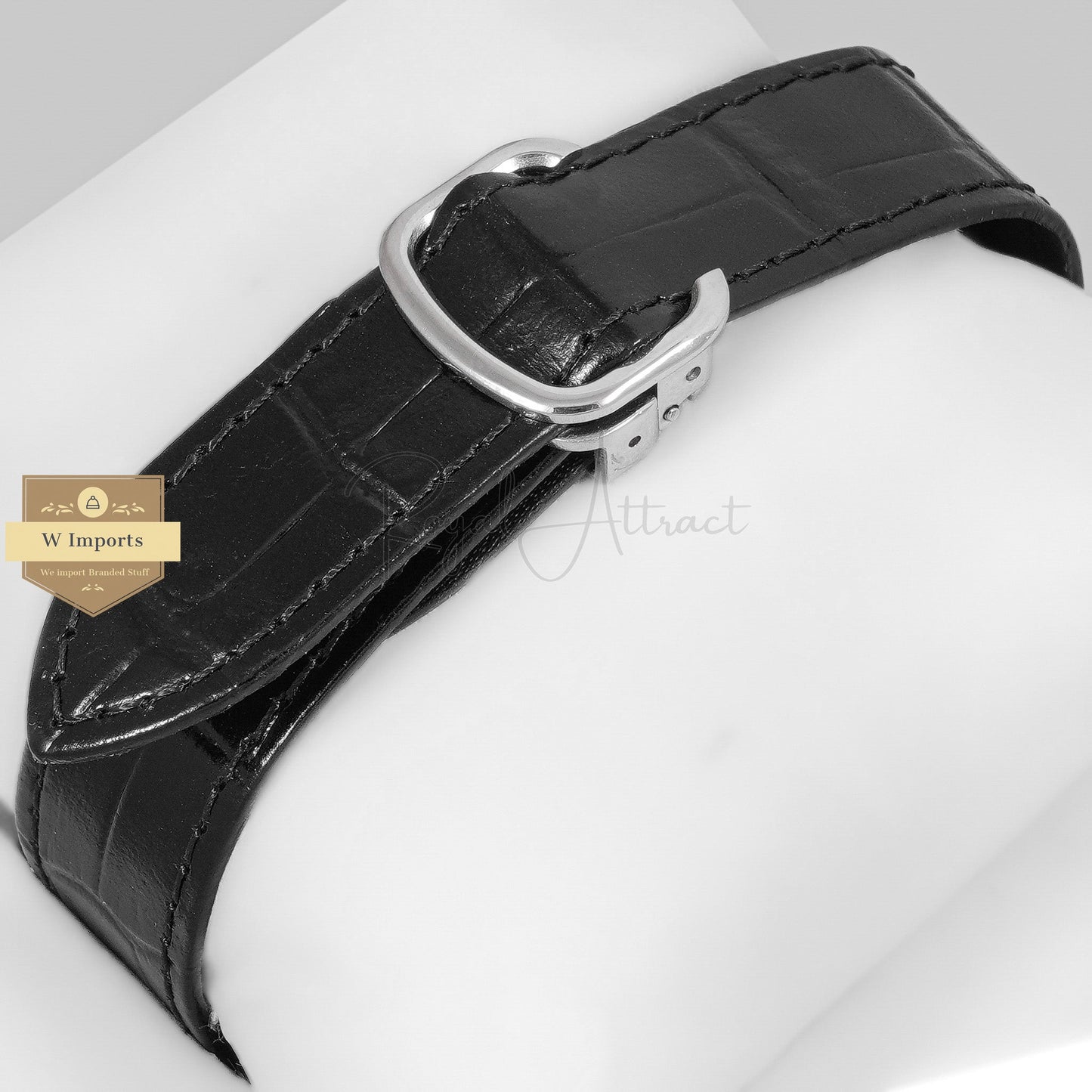 Latest Collection Chronograph Silver Case With Black Dial Strap Watch