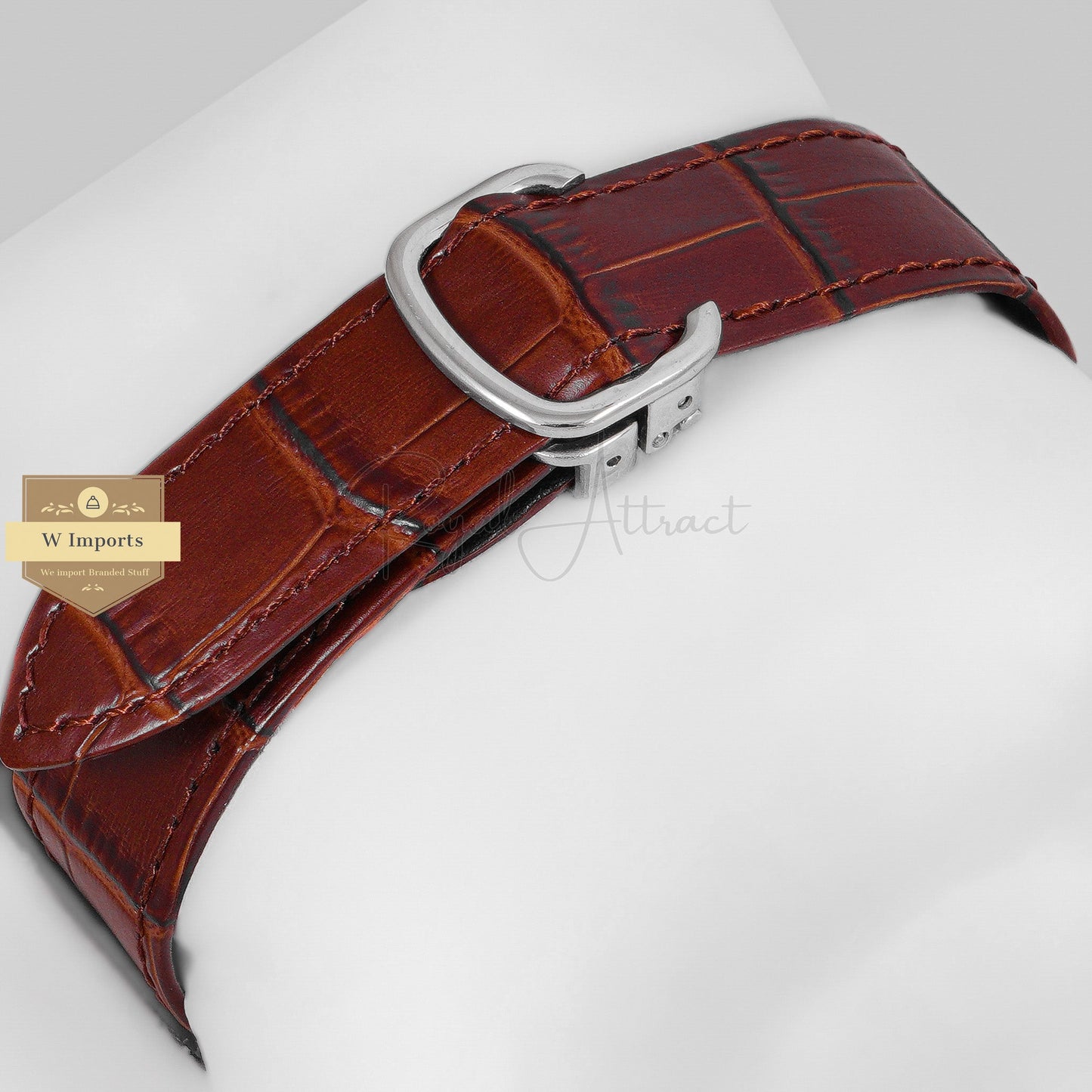 Latest Collection Chronograph Silver Case With Dial Golden Bezel Strap Watch