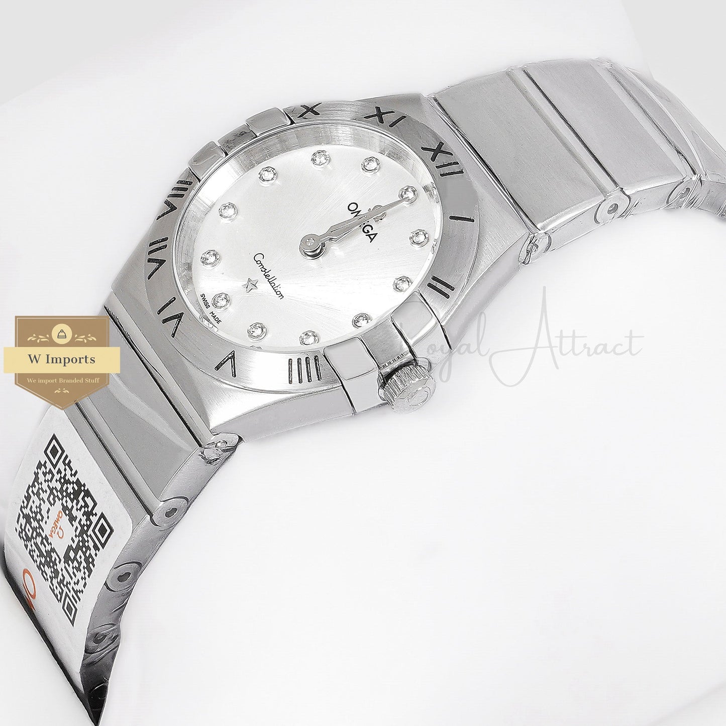 Latest Collection All Silver With Dial Stone Figure Ladies Watch
