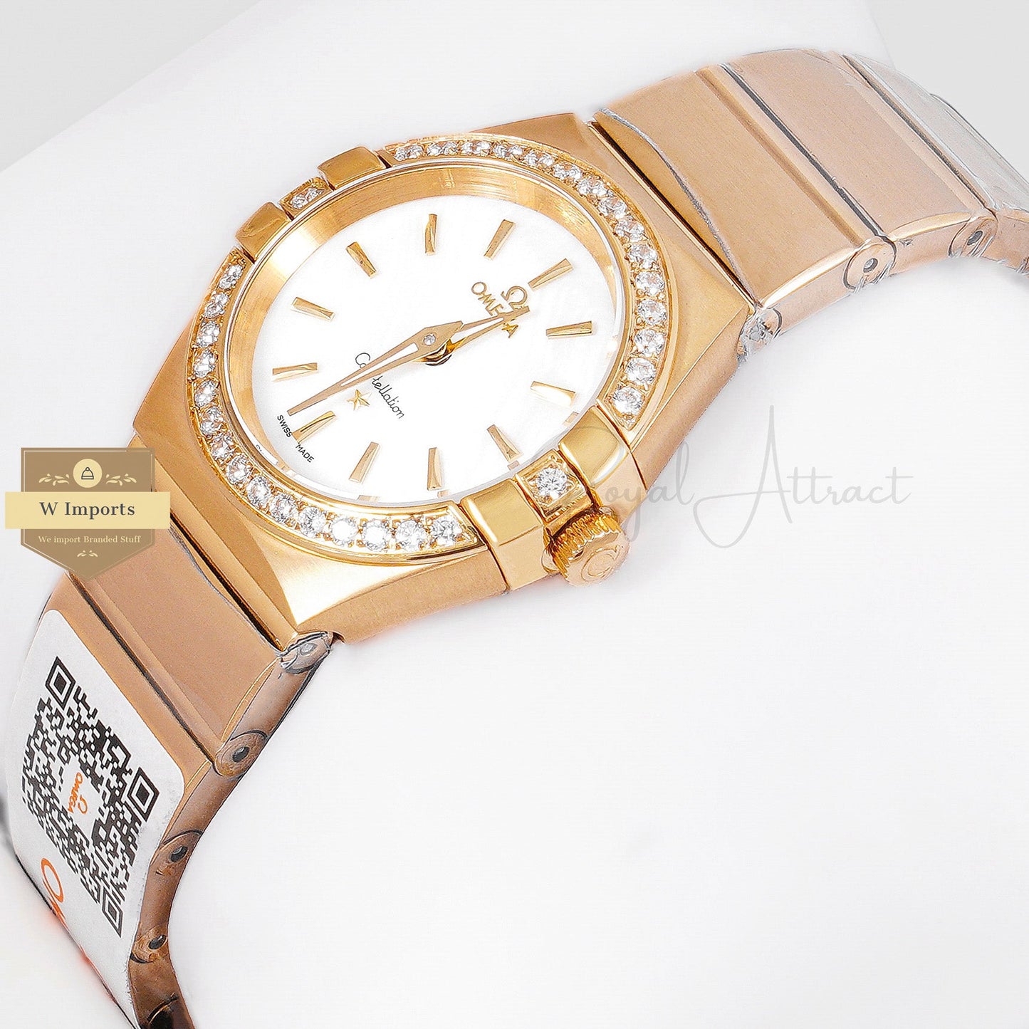 Latest Collection Yellow Gold With White Dial Ladies Watch