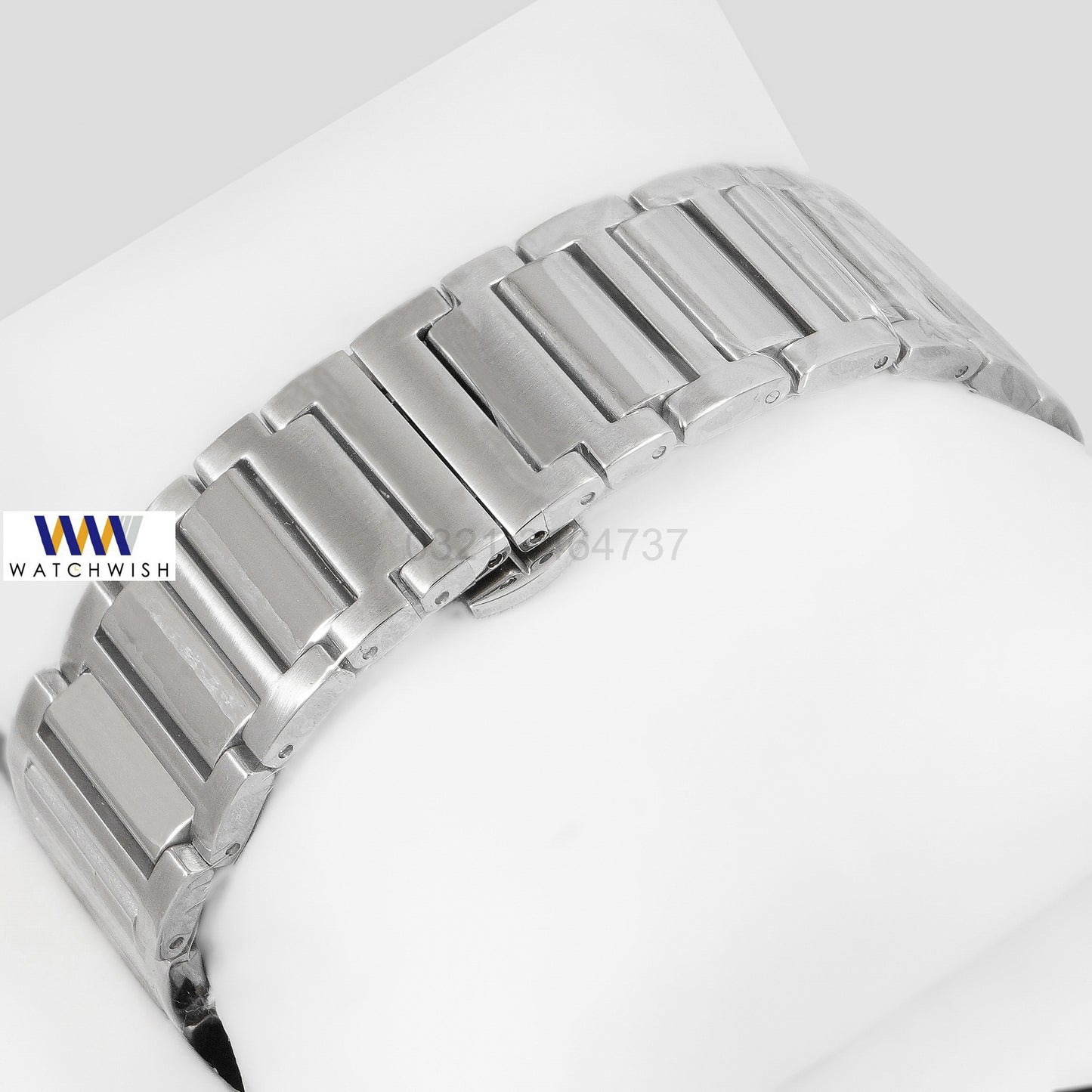 Latest Collection Silver With Black Dial Chain Watch