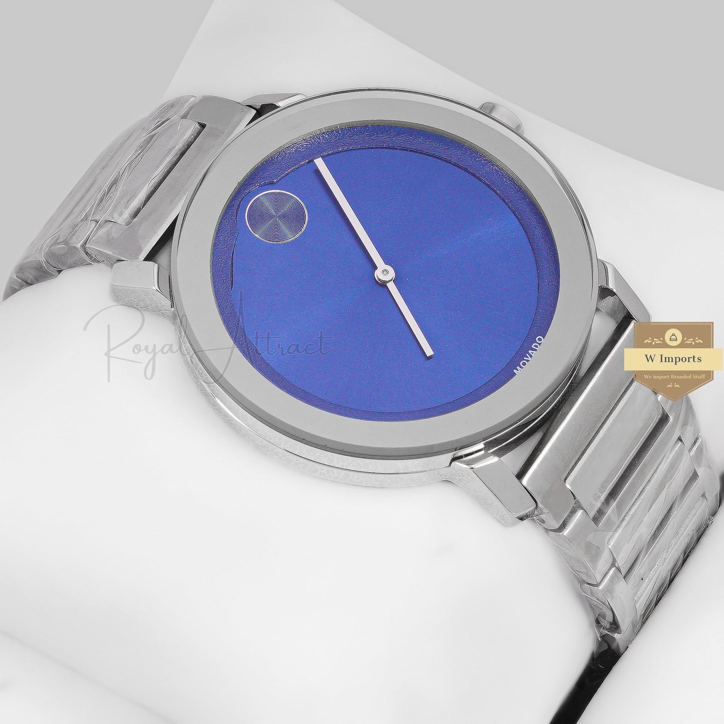 Latest Collection Silver With Blue Dial Chain Watch