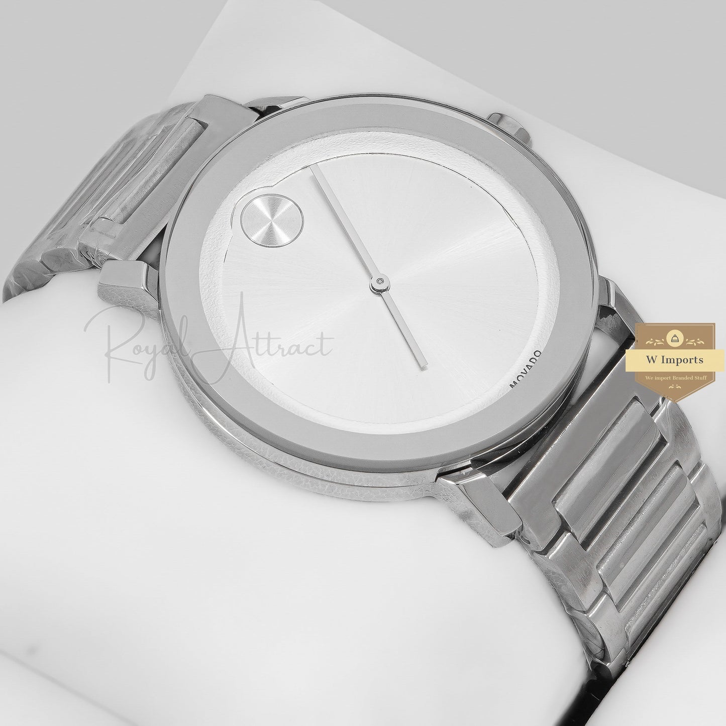 Latest Collection All Silver With Dial Chain Watch