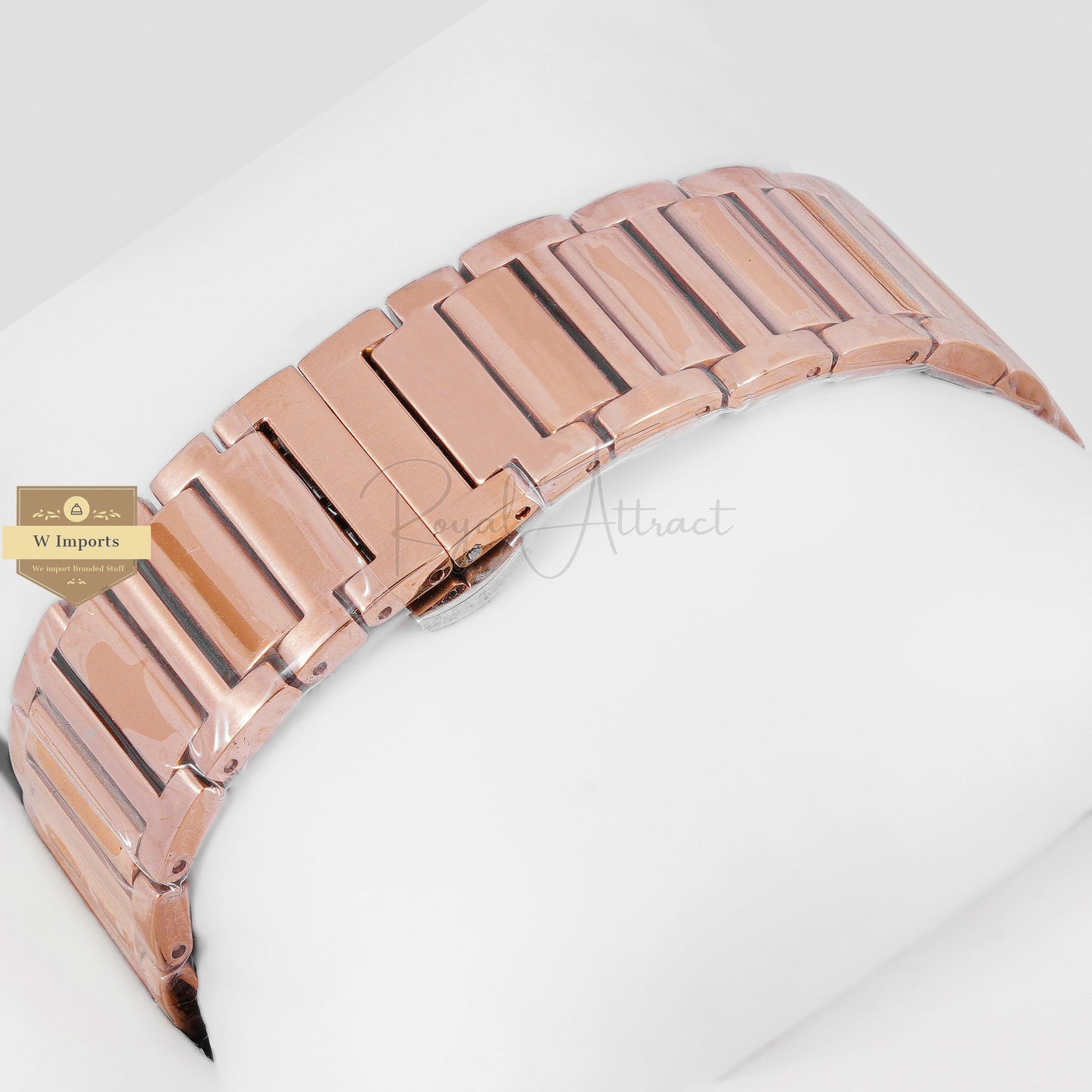 LATEST COLLECTION ROSE GOLD WITH BLACK DIAL CHAIN WATCH