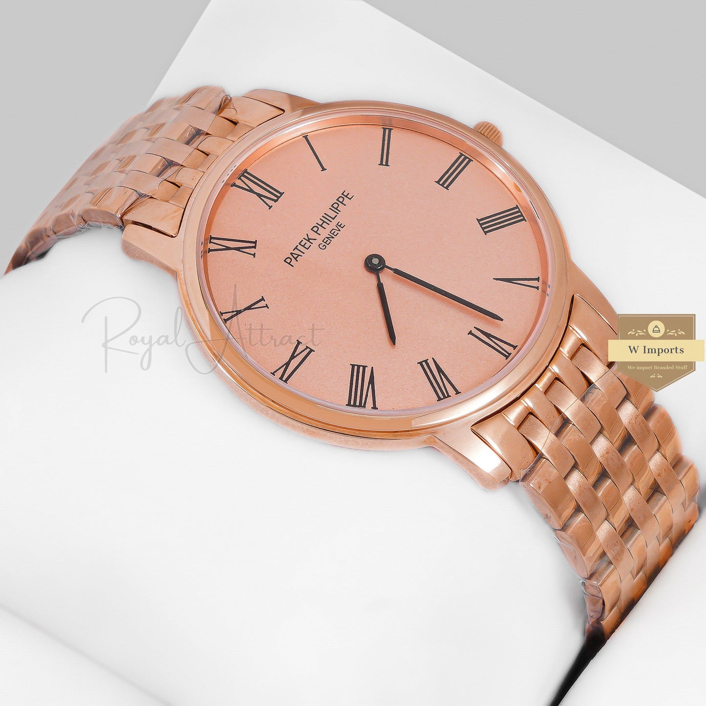 Latest Collection All Rose Gold With Dial Chain Watch