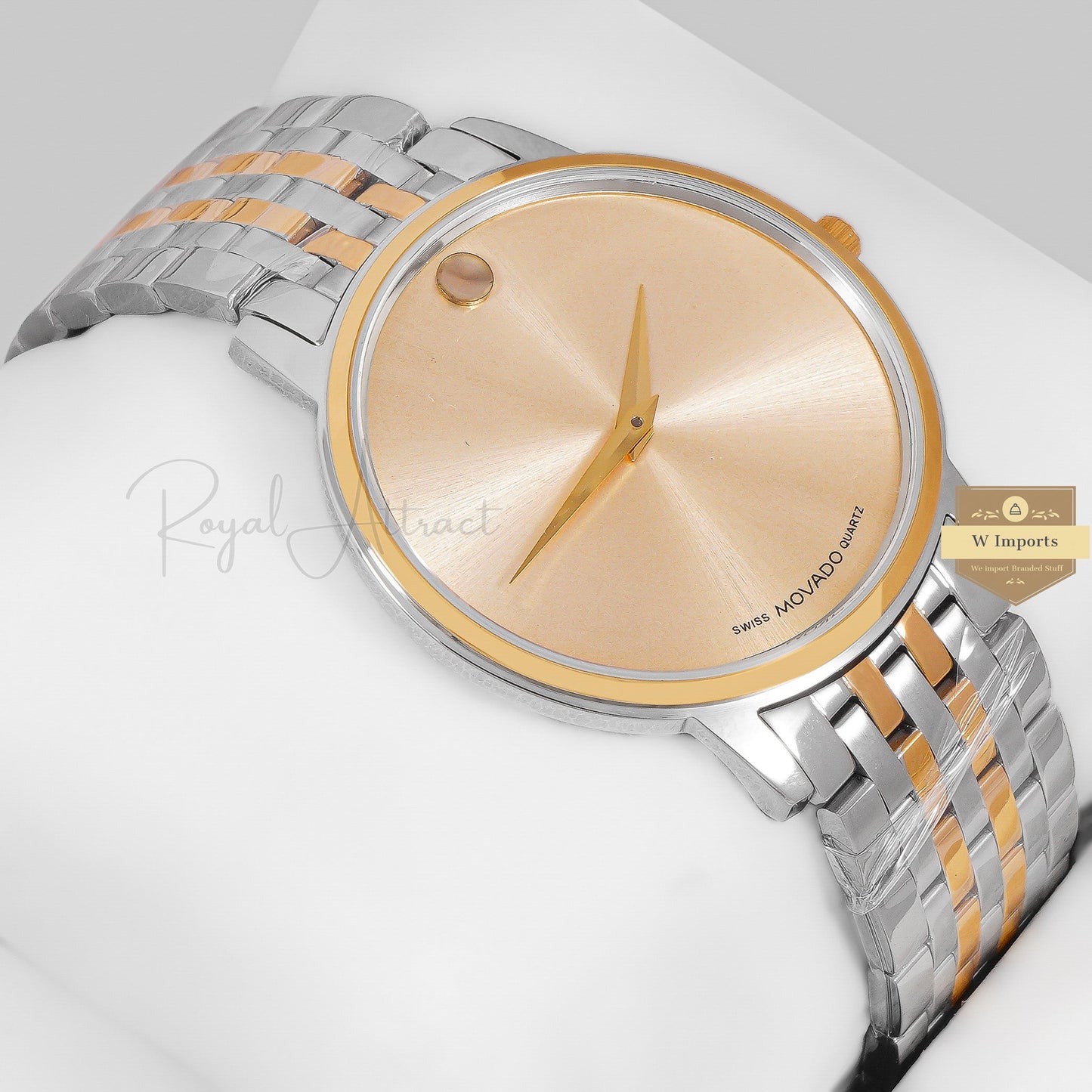 Latest Collection Two Tone Yellow Gold With Dial chain watch