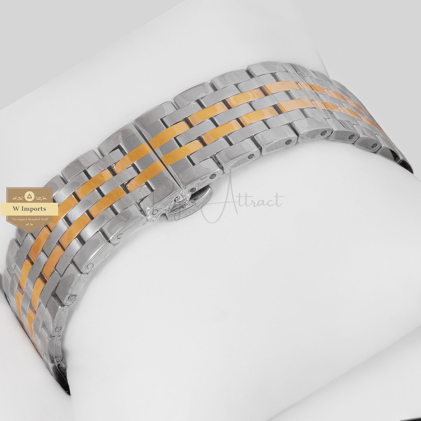 Latest Collection Two Tone Yellow Gold With Dial chain watch