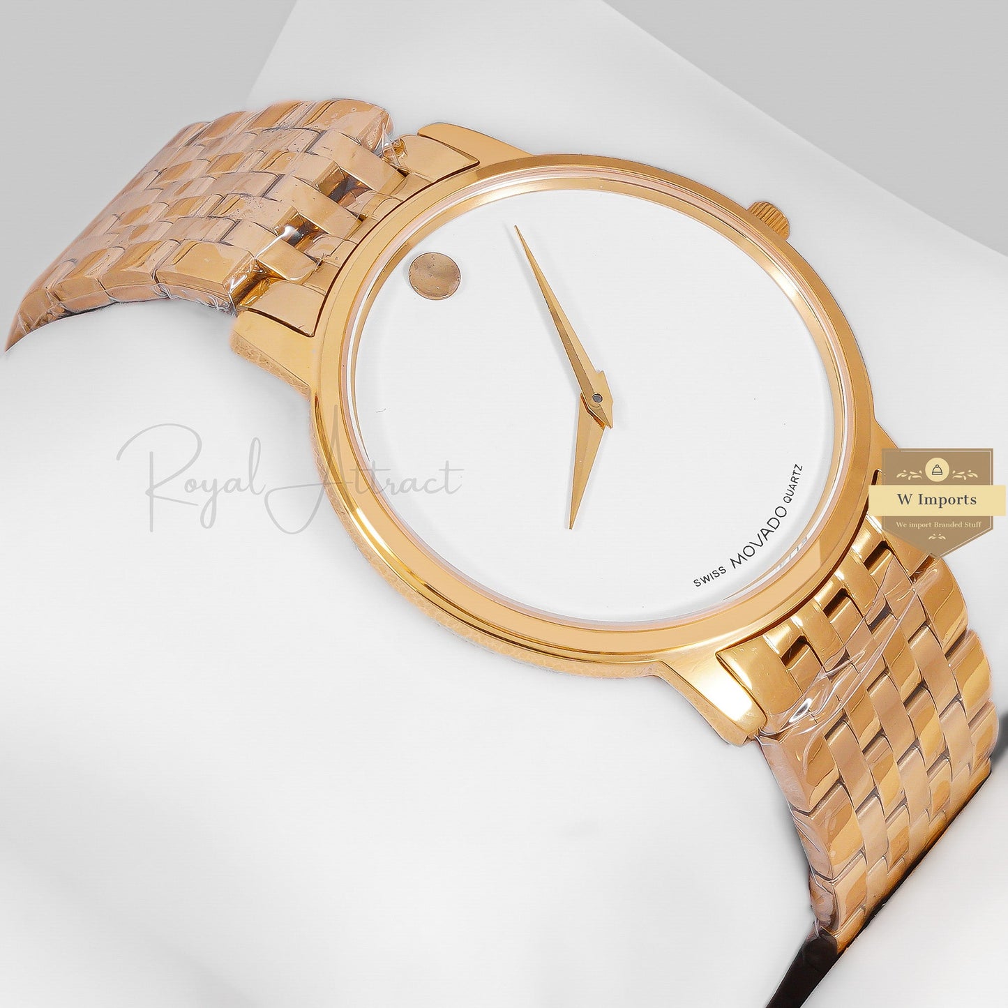 Latest Collection Yellow Gold With White Dial chain watch