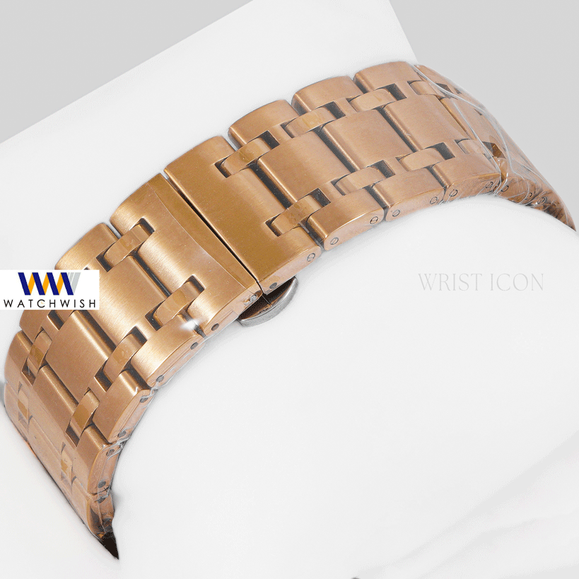 LATEST COLLECTION CHRONOGRAPH YELLOW GOLD WITH WHITE DIAL CHAIN WATCH
