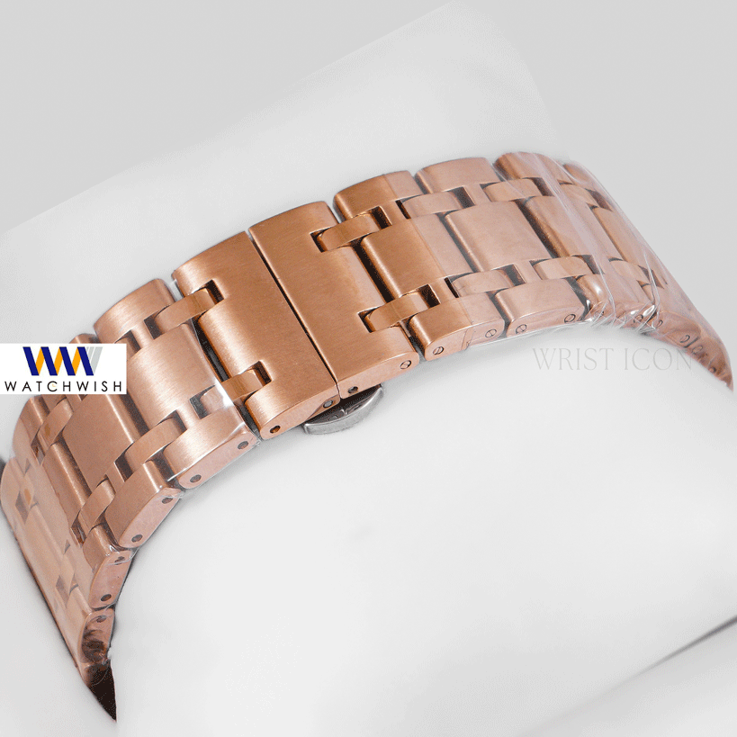 LATEST COLLECTION CHRONOGRAPH ROSE GOLD WITH BLACK DIAL CHAIN WATCH