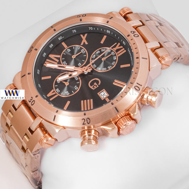 LATEST COLLECTION CHRONOGRAPH ROSE GOLD WITH BLACK DIAL CHAIN WATCH