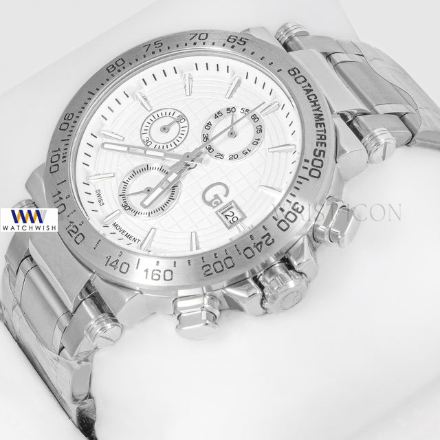 LATEST COLLECTION CHRONOGRAPH SILVER WITH WHITE DIAL CHAIN WATCH