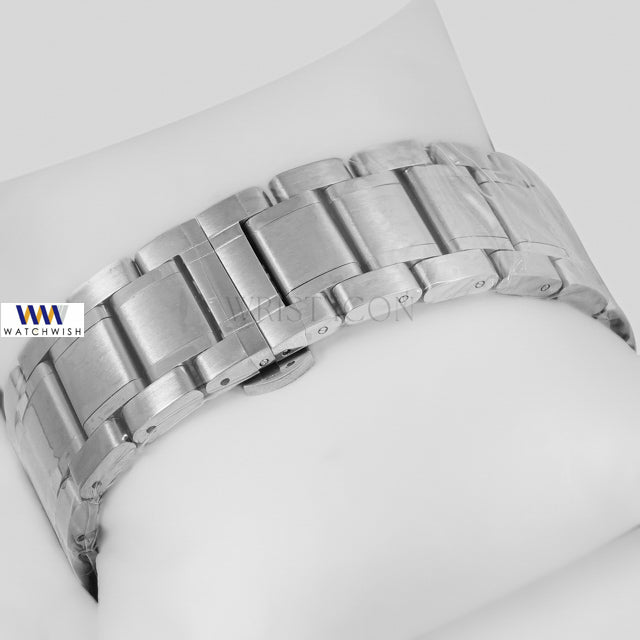LATEST COLLECTION CHRONOGRAPH SILVER WITH BLACK DIAL CHAIN WATCH