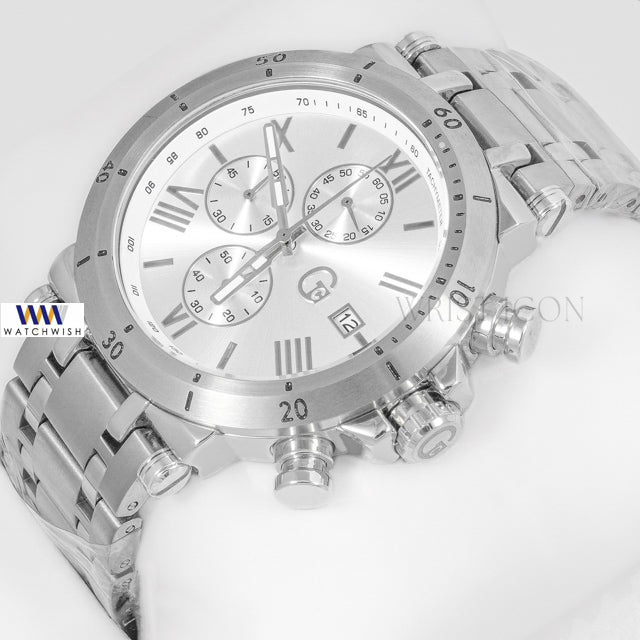 LATEST COLLECTION CHRONOGRAPH SILVER WITH WHITE DIAL CHAIN WATCH