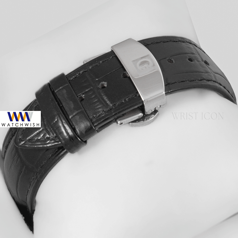 LATEST COLLECTION CHRONOGRAPH BLACK CASE WITH DIAL & LEATHER STRAP