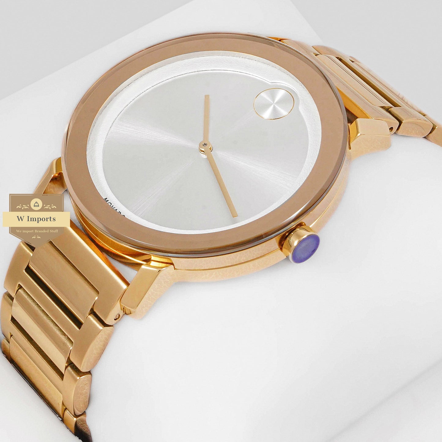 LATEST COLLECTION YELLOW GOLD WITH WHITE DIAL CHAIN WATCH