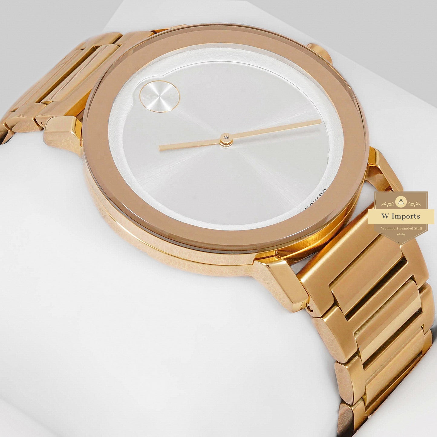 LATEST COLLECTION YELLOW GOLD WITH WHITE DIAL CHAIN WATCH