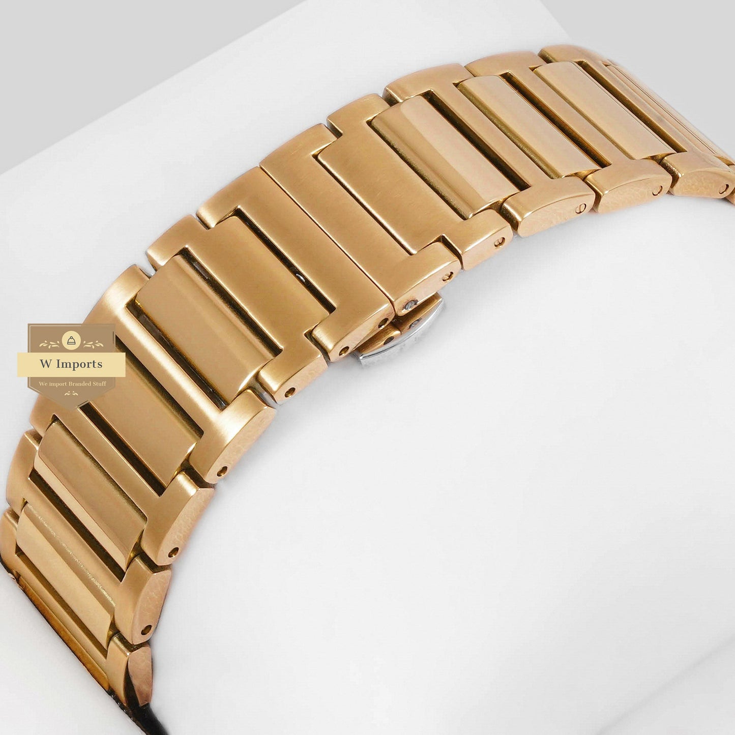 LATEST COLLECTION YELLOW GOLD WITH WHITE DIAL CHAIN WATCH