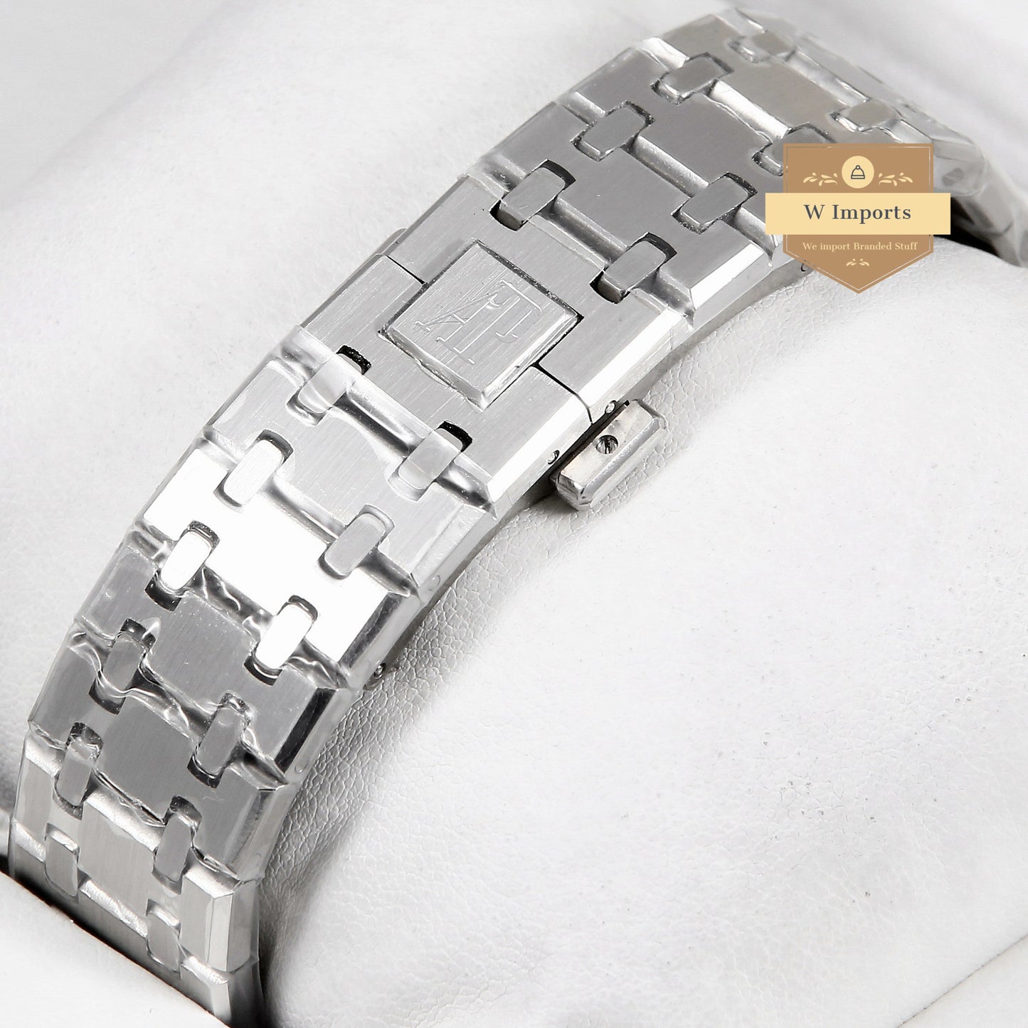 Latest Collection Silver With Blue Dial & Stone Bezel Automatic Watch