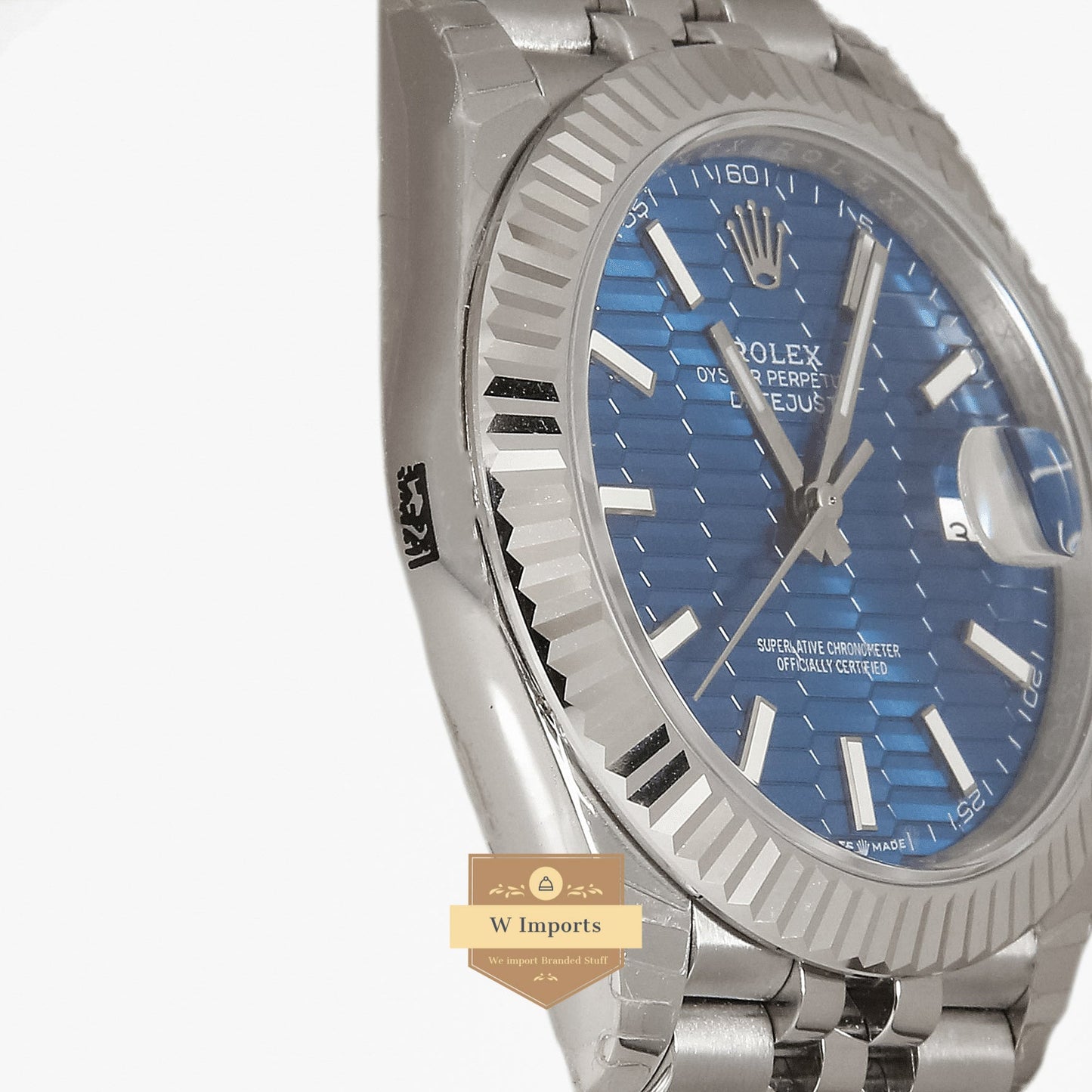 Latest Collection 41 All Silver With Blue Dial Automatic Watch EW Made