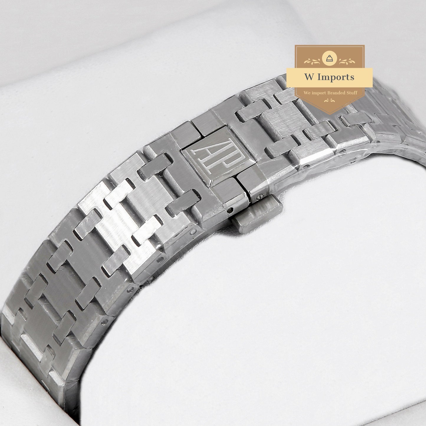 Latest Collection Silver With Black Dial & Stone Bezel Automatic Watch