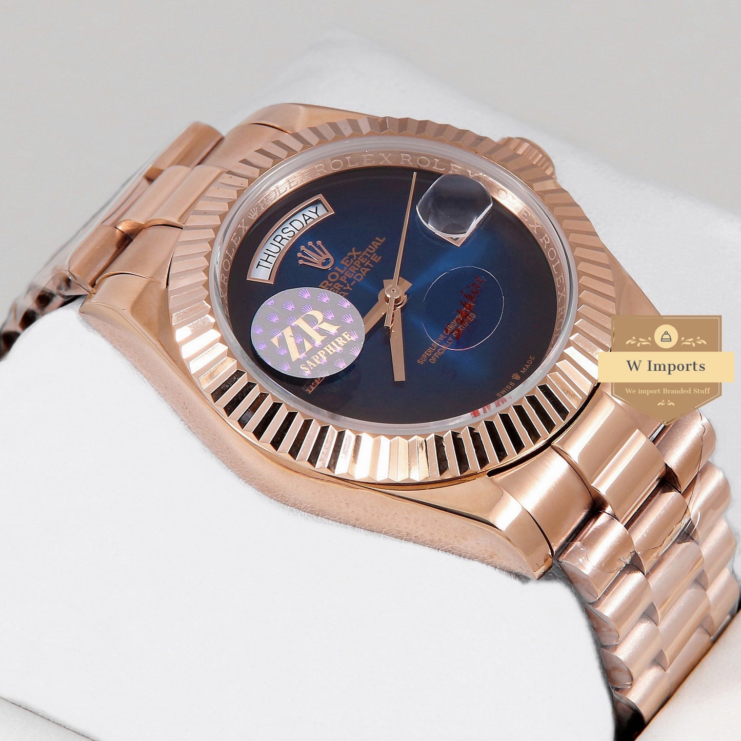 Latest Collection 40 All Rose Gold With Deep Blue Dial Automatic Watch ZR Factory