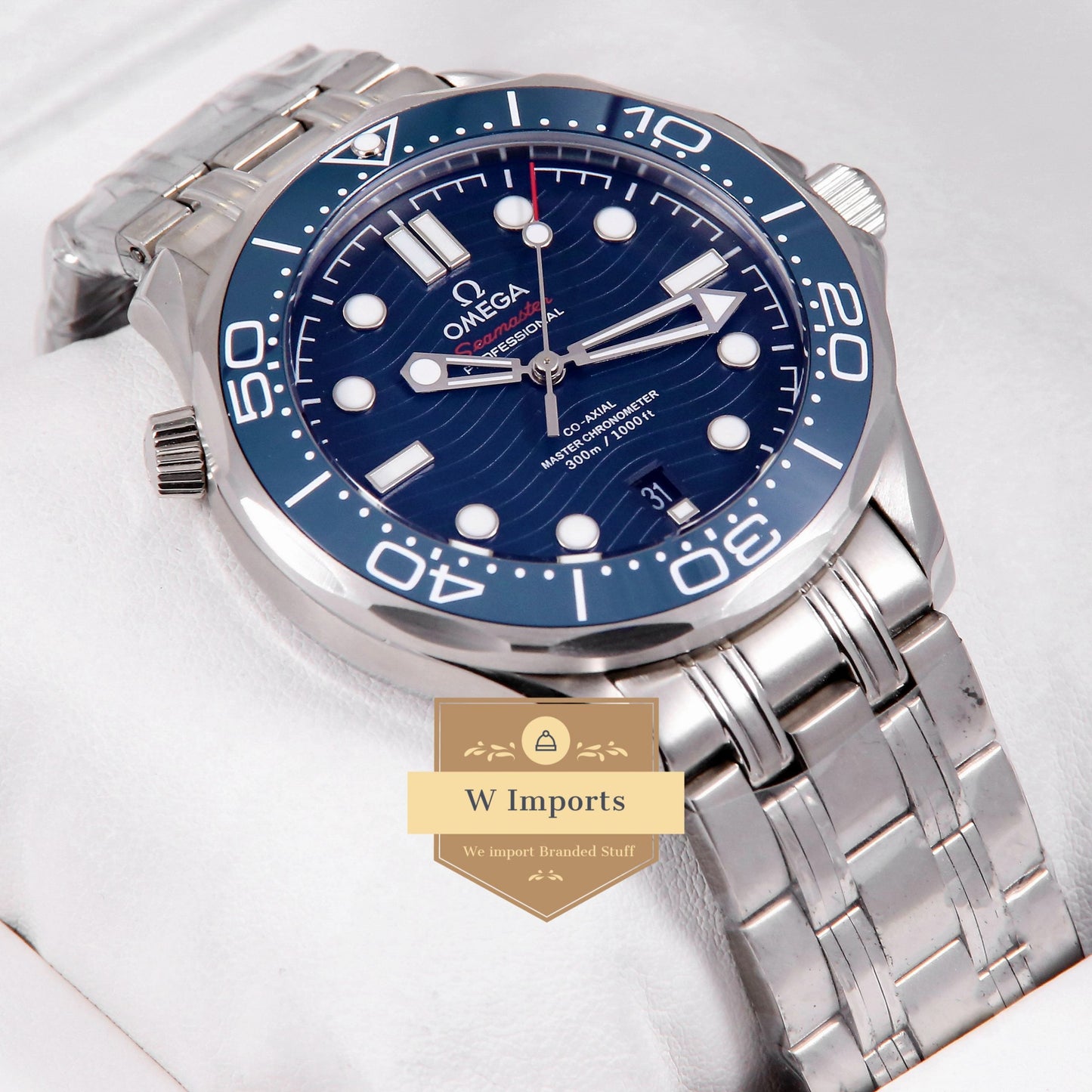 Latest Collection Master Grade Silver With Blue Dial Automatic Watch