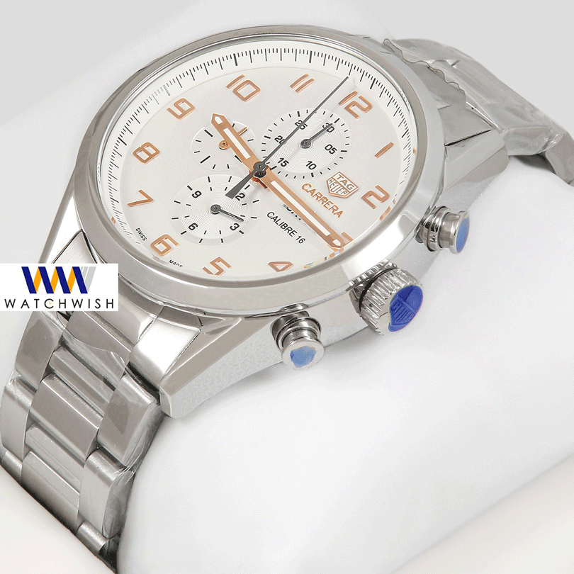 Latest Collection Chronograph Silver Stainless Steel With White Dial
