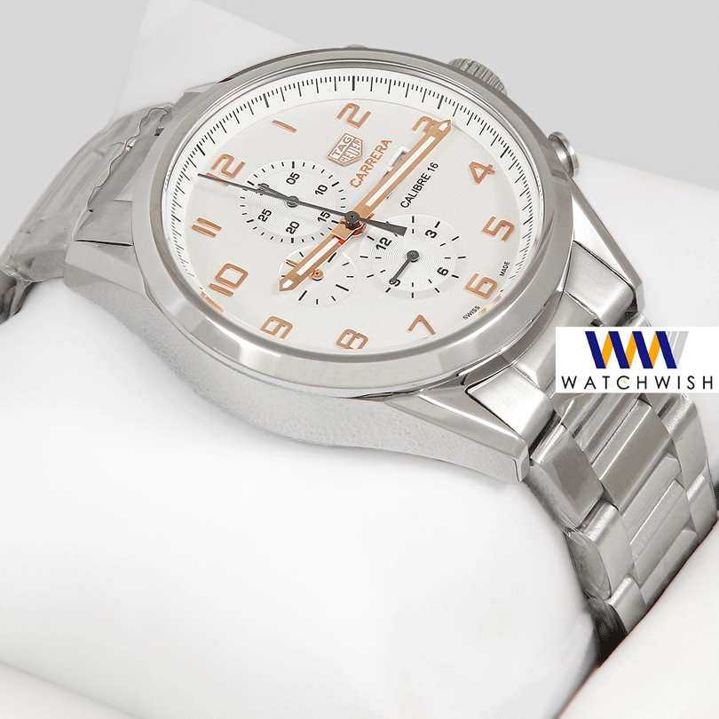 Latest Collection Chronograph Silver Stainless Steel With White Dial