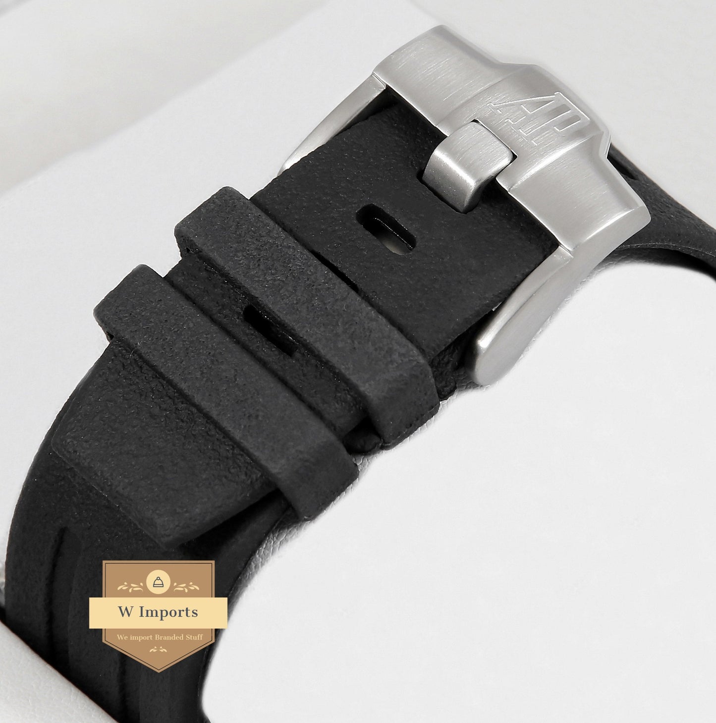 Latest Collection Chronograph Silver Case With Black Rubber Strap
