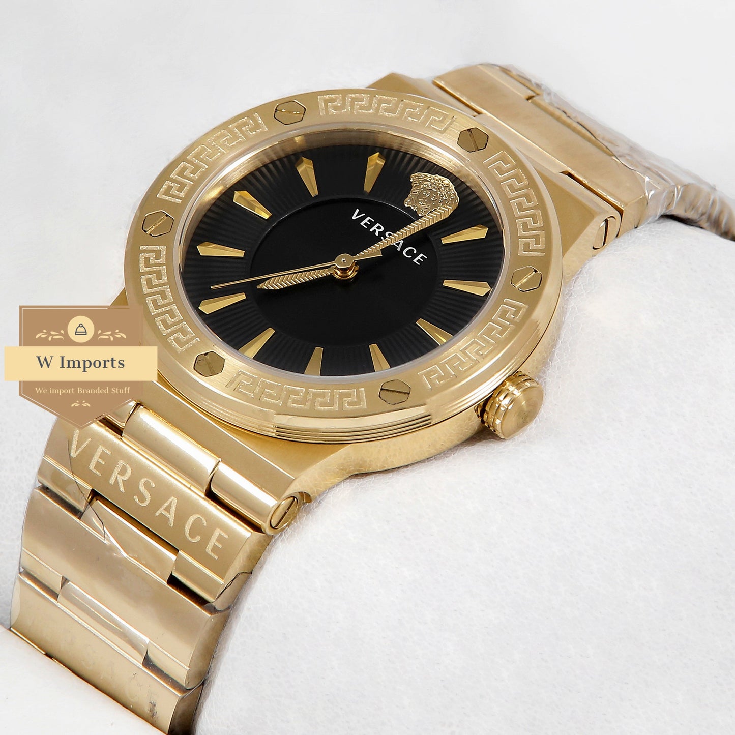 Latest Collection Yellow Gold With Black Dial Ladies Watch