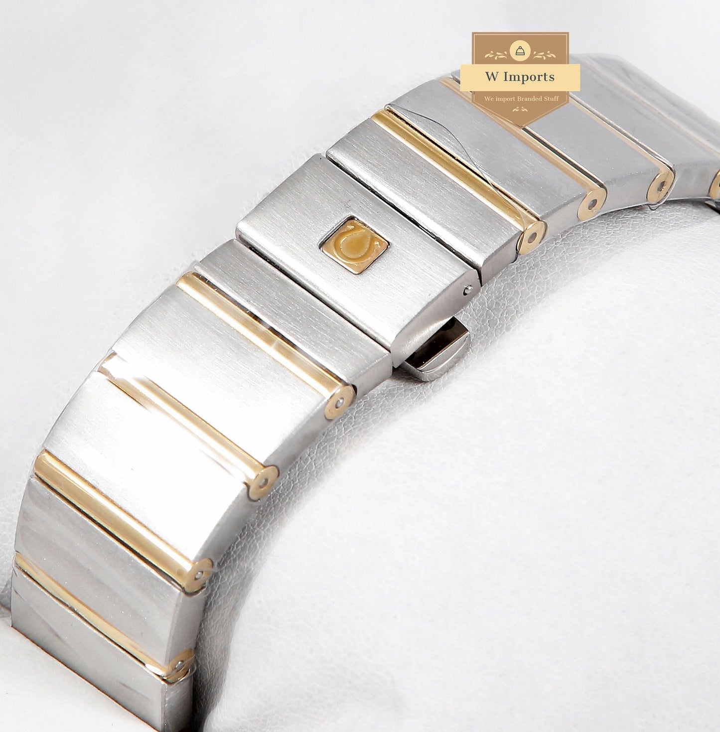 Latest Collection Two Tone Yellow Gold With Silver Dial & Stone Figure