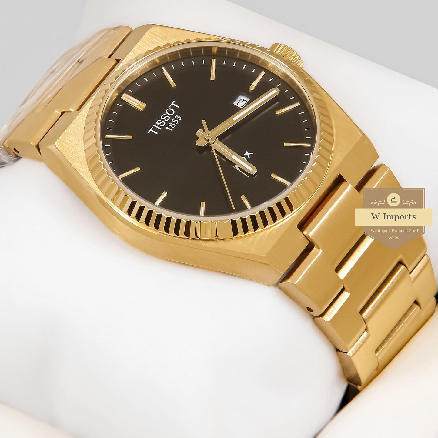 Latest Collection PRX Yellow Gold With Black Dial Watch