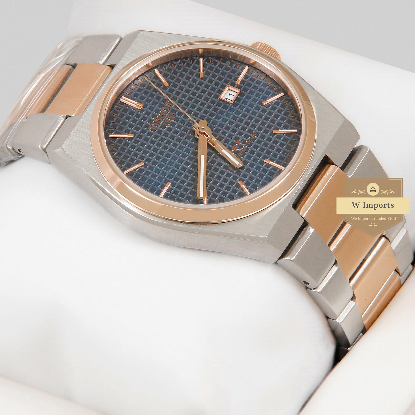 LATEST COLLECTION PRX TWO TONE ROSE GOLD WITH BLUE DIAL WATCH