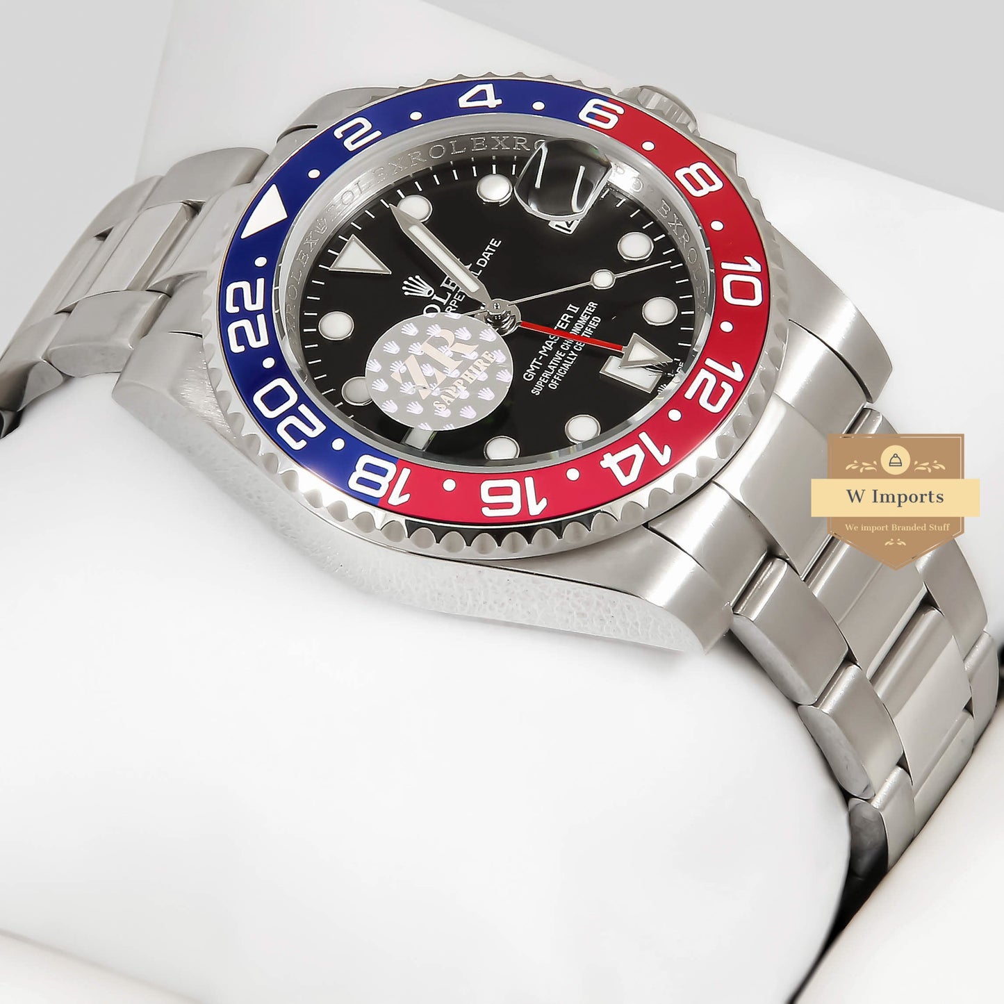 LATEST COLLECTION GMT 40 SILVER WITH BLACK DIAL PEPSI BEZEL ZR FACTORY