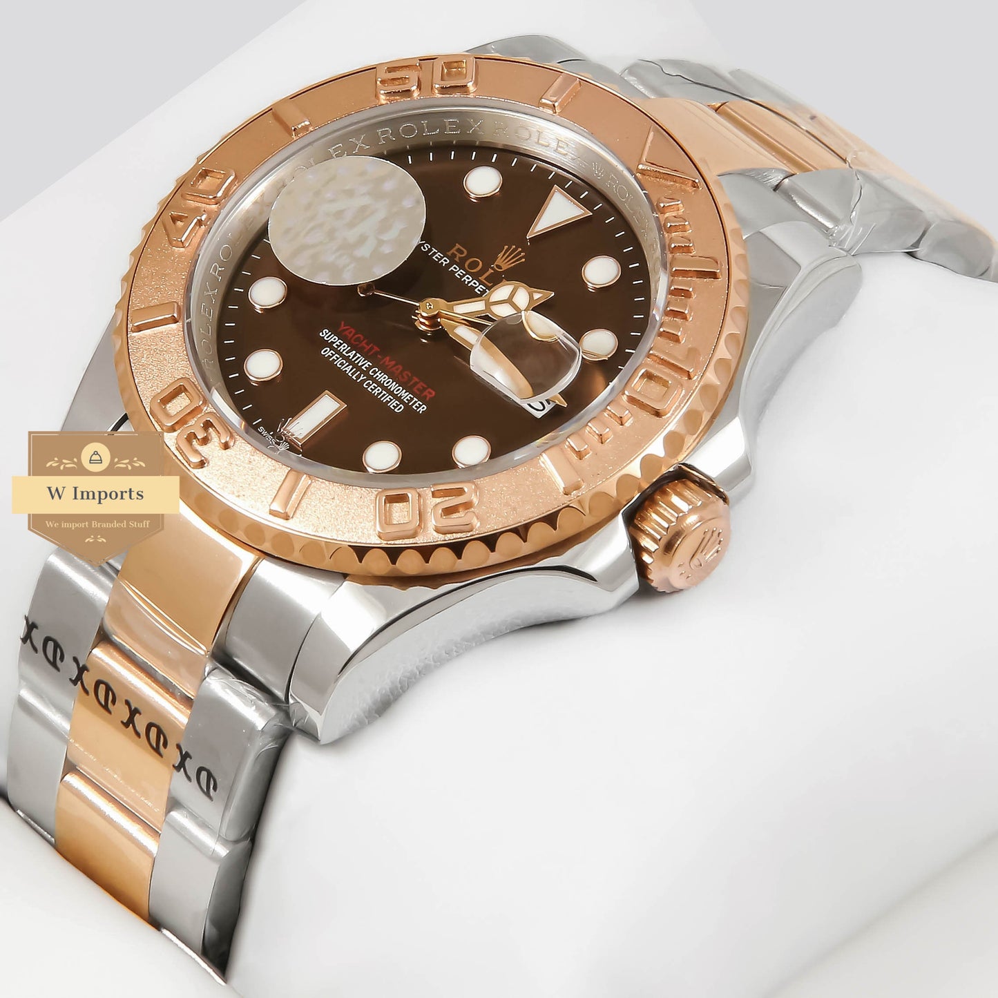 Latest Collection 42mm Two Tone rose gold with brown dialn automatic watch ZR Factory
