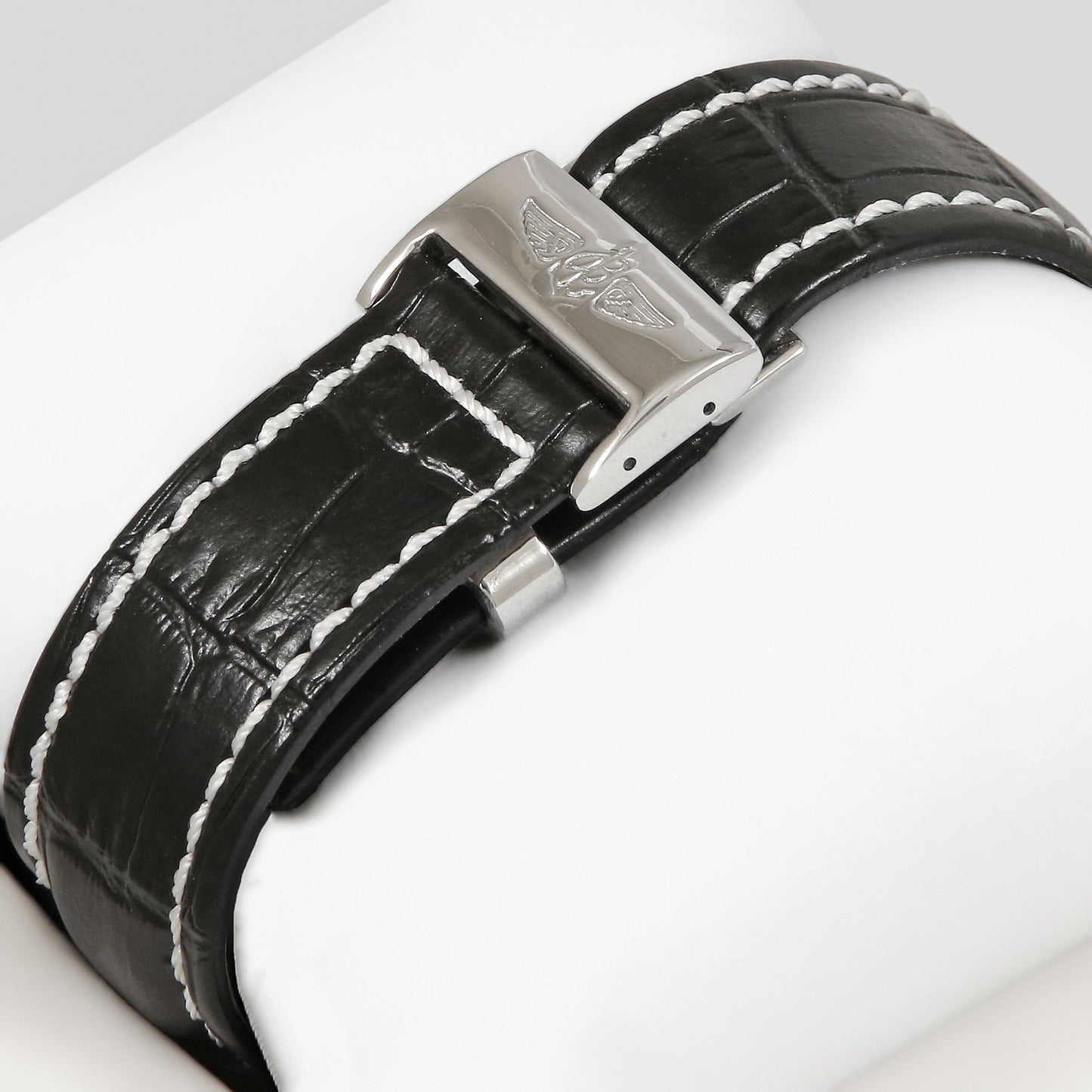 LATEST COLLECTION CHRONOGRAPH SILVER CASE WITH GREEN DIAL AND BLACK LEATHER STRAP