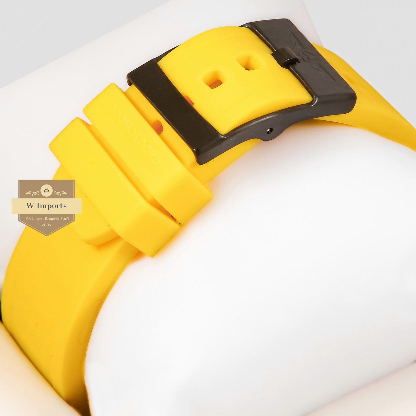LATEST COLLECTION CHRONGRAPH BLACK CASE WITH YELLOW RUBBER STRAP