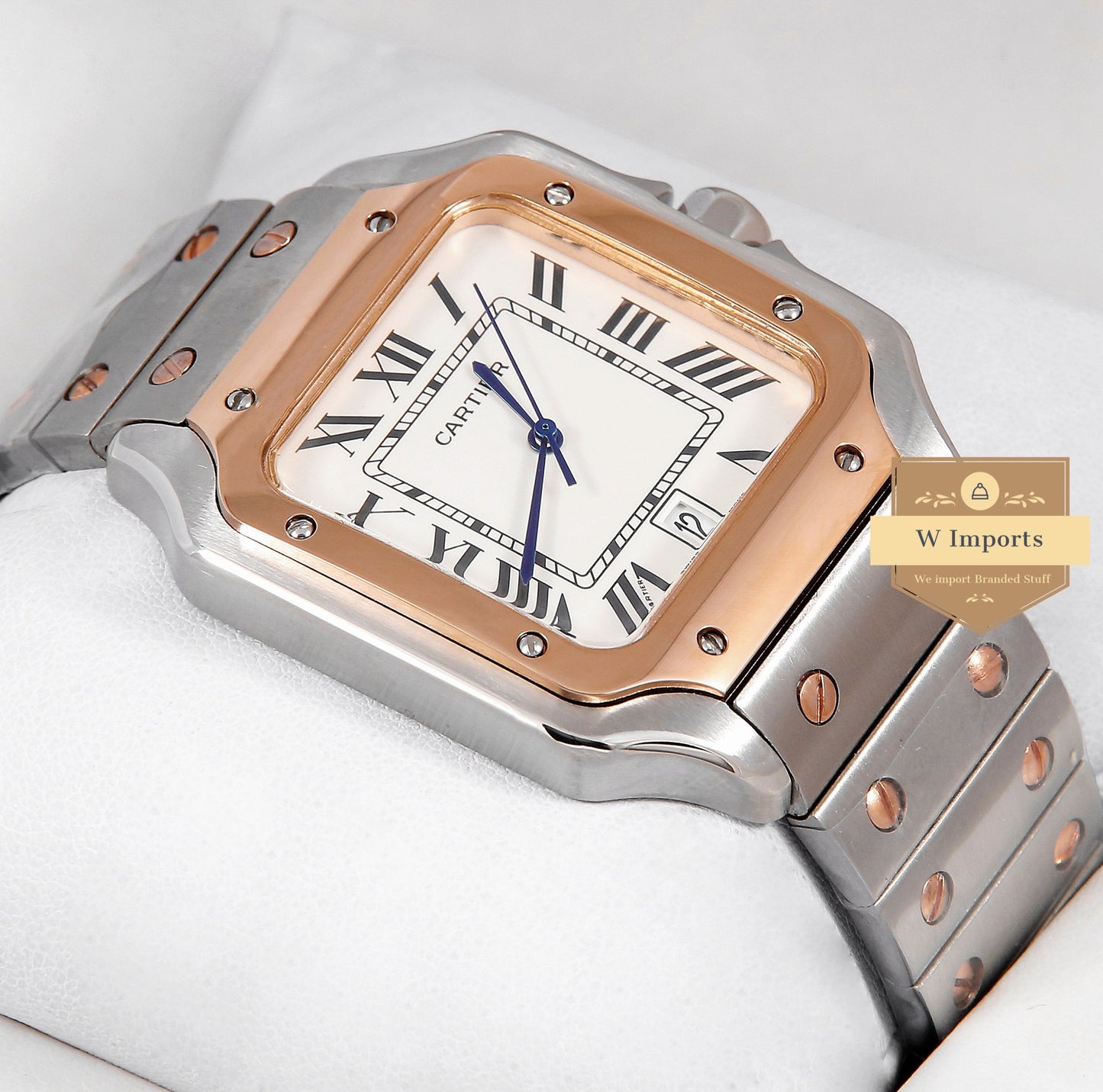 Latest Collection Two Tone Rose Gold With White Dial