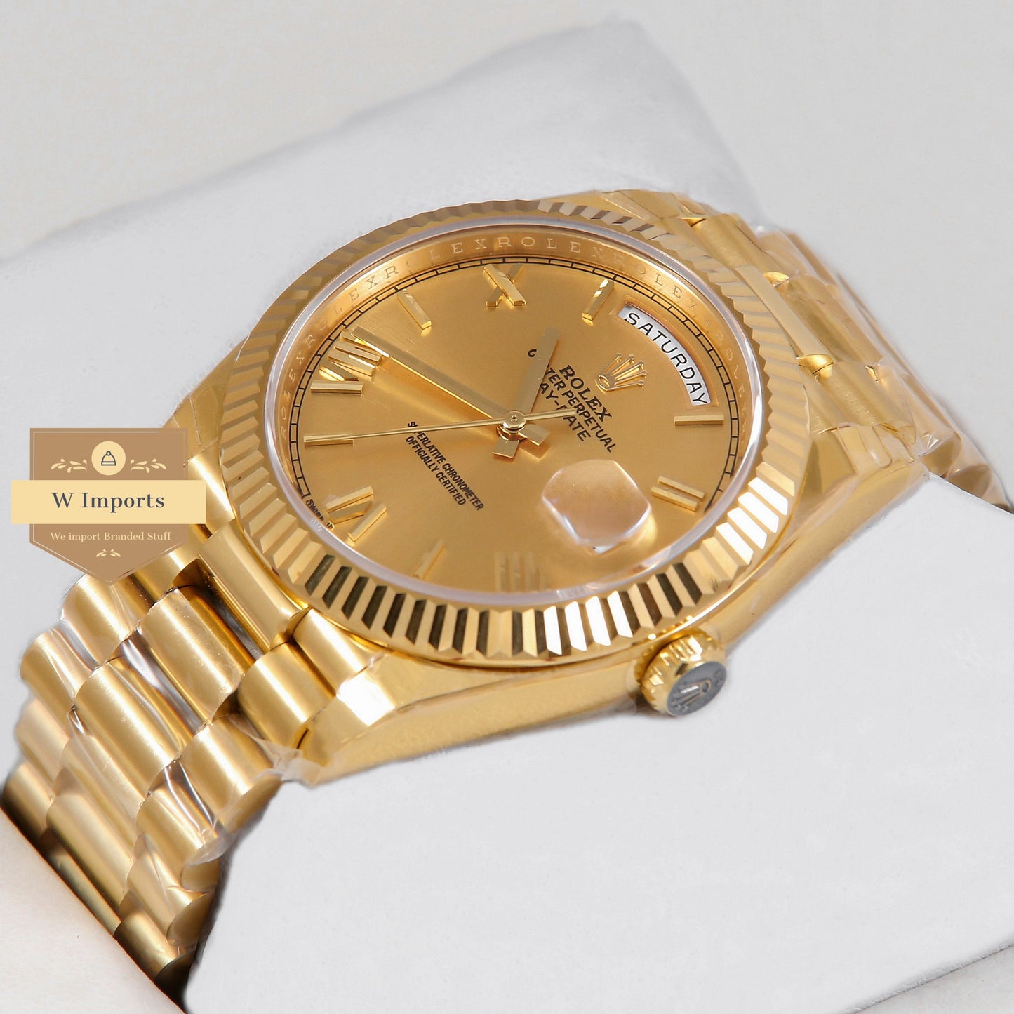 Latest Collection 40 All Yellow Gold With Roman Numeral Automatic Watch EW Made