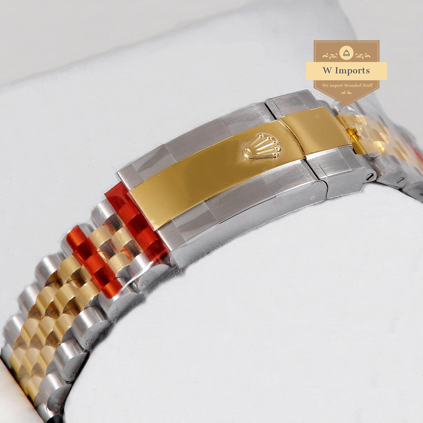 Latest Collection 41 Two Tone Yellow Gold With Dial & Stone Figure Automatic Watch EW Made