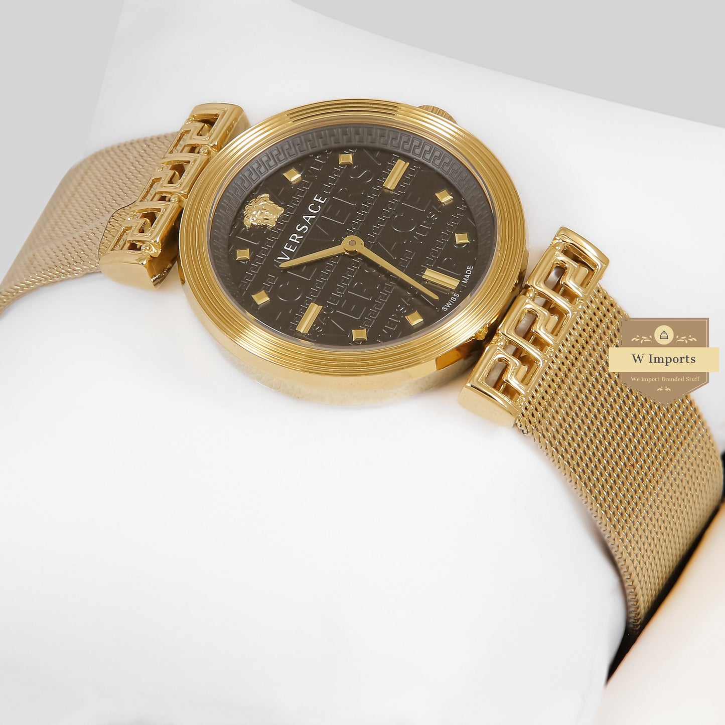 LATEST COLLECTION YELLOW GOLD WITH BLACK DIAL LADIES WATCH
